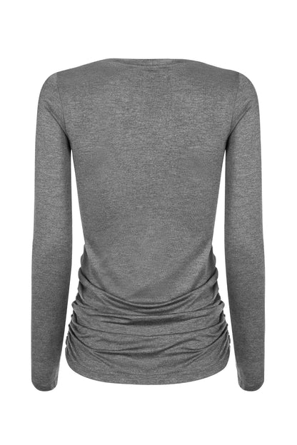 BLUSA GESTANTE ESTICA E VAI MANGA LONGA