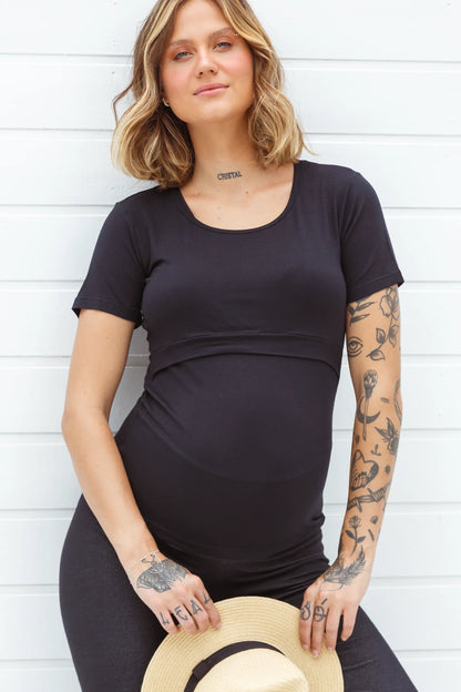 T-SHIRT CONFORTO GESTANTE E AMAMENTAÇÃO